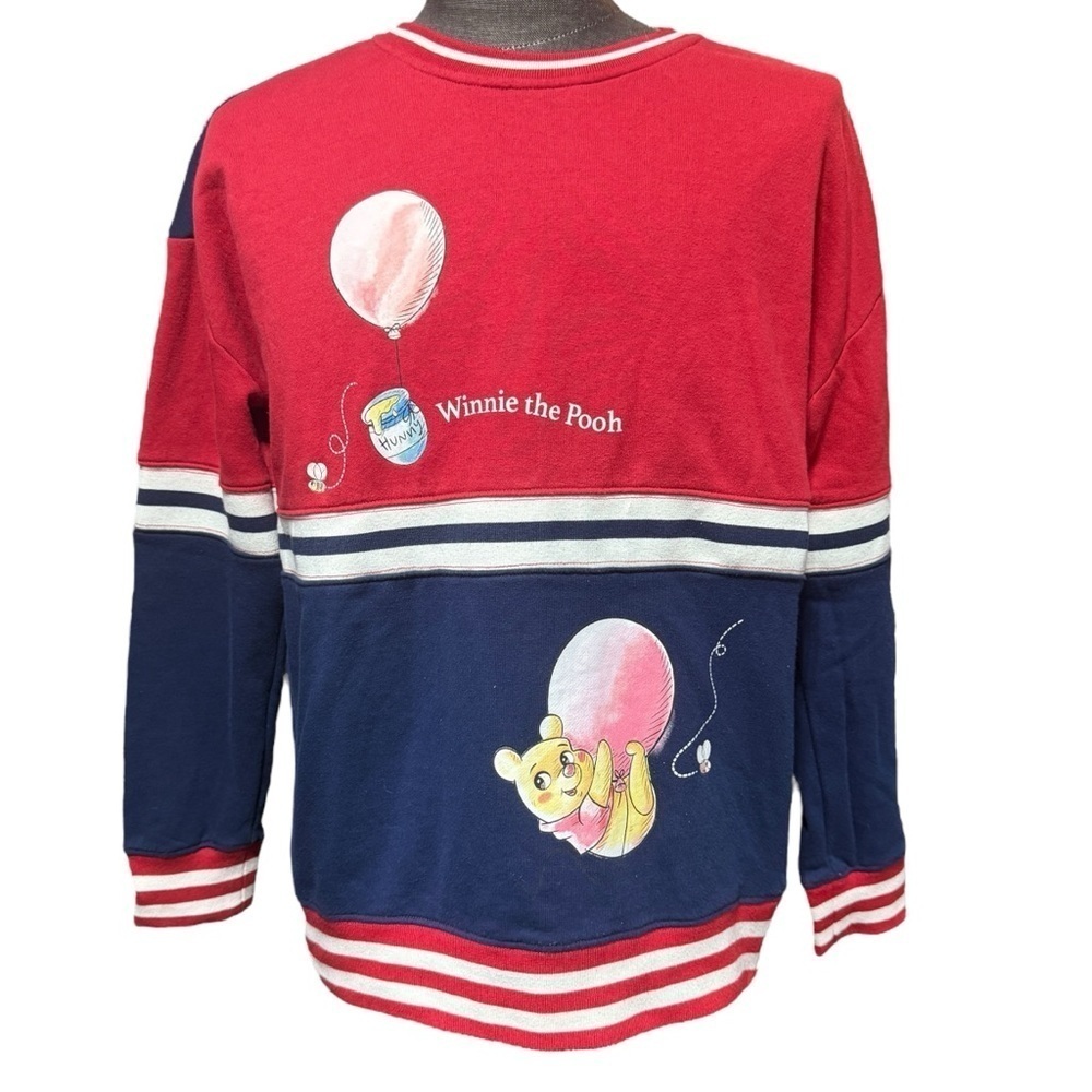 Disney 100 Winnie the Pooh Balloon Crewneck Sweatshirt Size S BoxLunch Blue Red